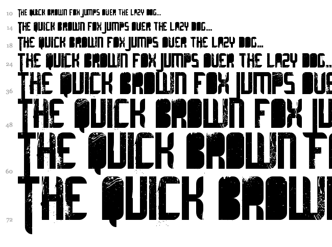 Ultimate Midnight font waterfall